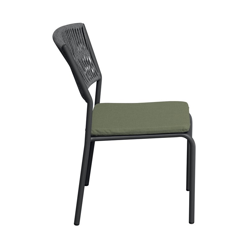 Silla de jardÍn Modena de aluminio - Cuerda verde para exteriores - Antracita Greenwood Silla de jardÍn Modena de aluminio - Cuerda verde para exteriores - Antracita Greenwood