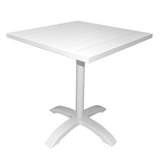 Tavolo Calipso In Alluminio 70x70 cm - Bianco