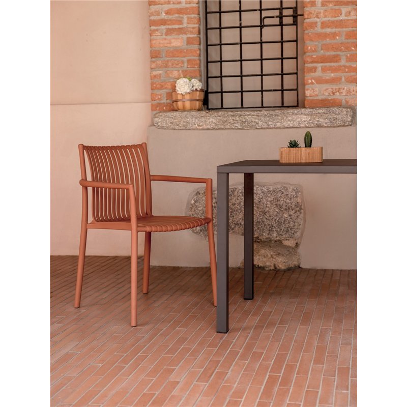 Greenwood Siena Garden Chair in Polypropylene with Fiberglass - Brick