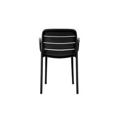 Greenwood Pisa Garden Garden Chair with Armrests in Polypropylene with Fiberglass - Anthracite