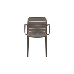 Silla de jardÍn de jardÍn Pisa con reposabrazos de polipropileno con fibra de vidrio - Gris paloma Greenwood