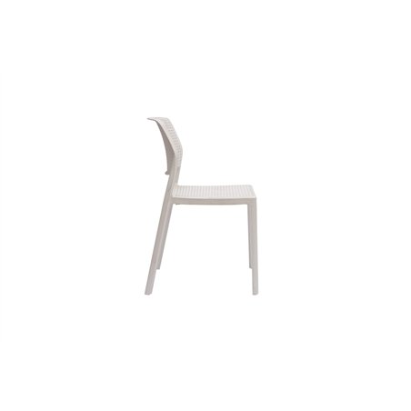 Silla de jardÍn Ravenna de polipropileno con fibra de vidrio - Blanca Greenwood