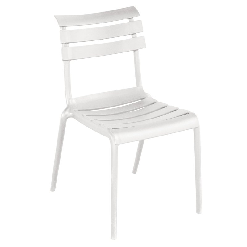 Silla de jardÍn Olbia sin reposabrazos de polipropileno con fibra de vidrio - Blanca Greenwood Silla de jardÍn Olbia sin reposabrazos de polipropileno con fibra de vidrio - Blanca Greenwood