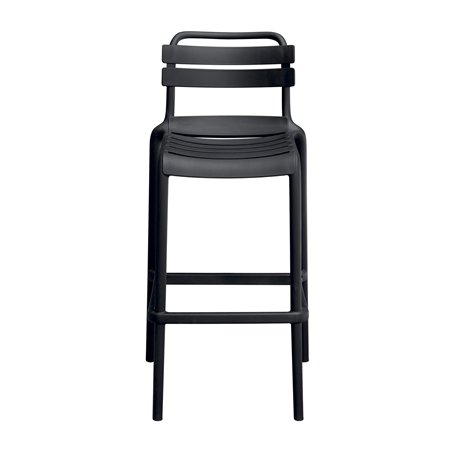 Sgabello Monza In Polipropilene Con Fibra Di Vetro - Antracite