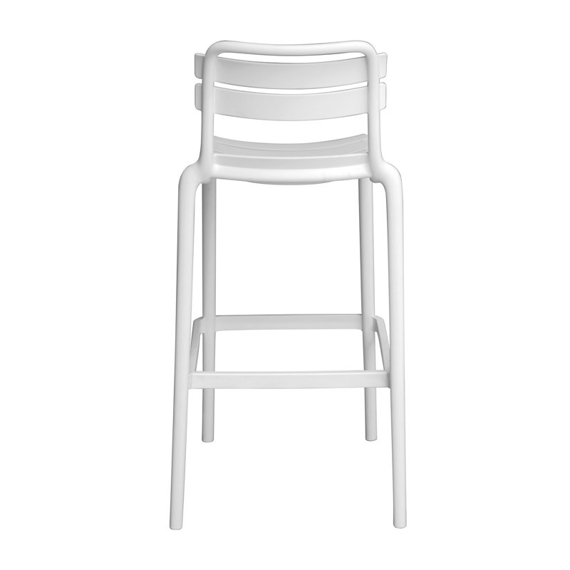 Taburete Monza de polipropileno con fibra de vidrio - Blanco Greenwood