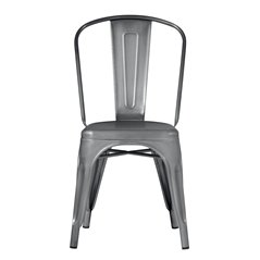 Sedia In Lamiera - Silver - Impilabile