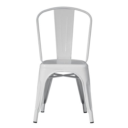 Sedia In Lamiera - Avorio - Impilabile