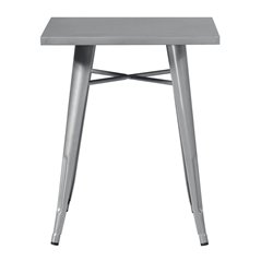 Tavolo In Lamiera 60x60 cm - Silver