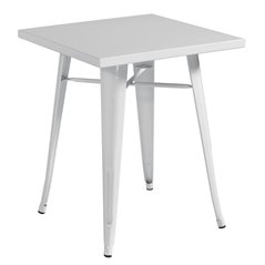 Mesa de jardÍn de chapa metálica de 60x60 cm - Marfil Greenwood