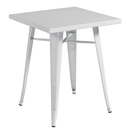 Greenwood 60x60 cm Sheet Metal Garden Table - Ivory