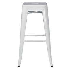 Sgabello In Lamiera - Avorio - Impilabile