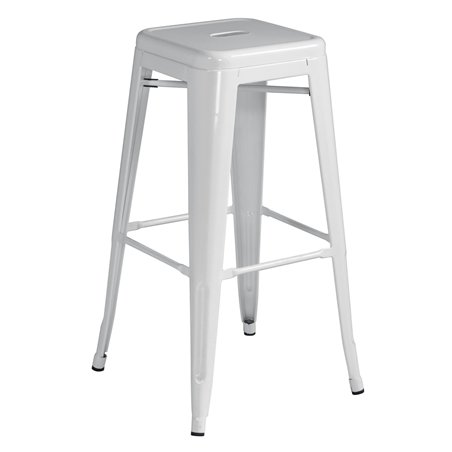 Greenwood Sheet Metal Stool - Ivory - Stackable