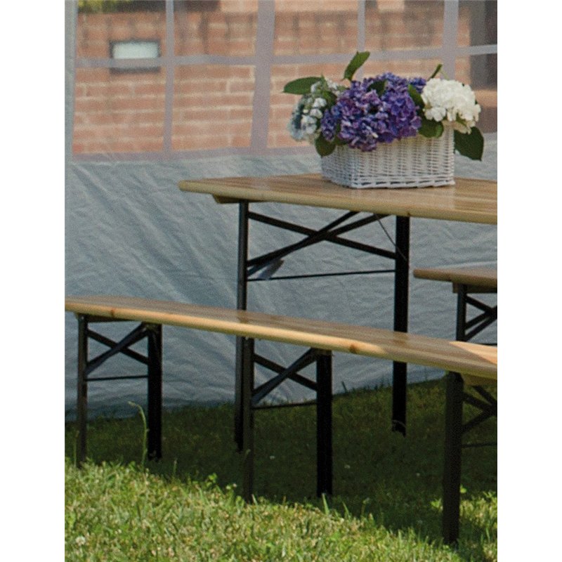 Mesa de jardÍn de madera para cerveza 220x80 cm Greenwood