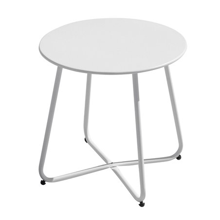Tavolino Rotondo In Ferro Ø45 cm - Bianco