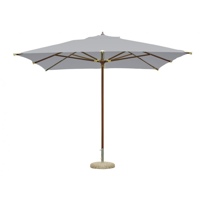 Sombrilla de jardín de madera gris de 3x2 m - Madera - Serie Extra Greenwood