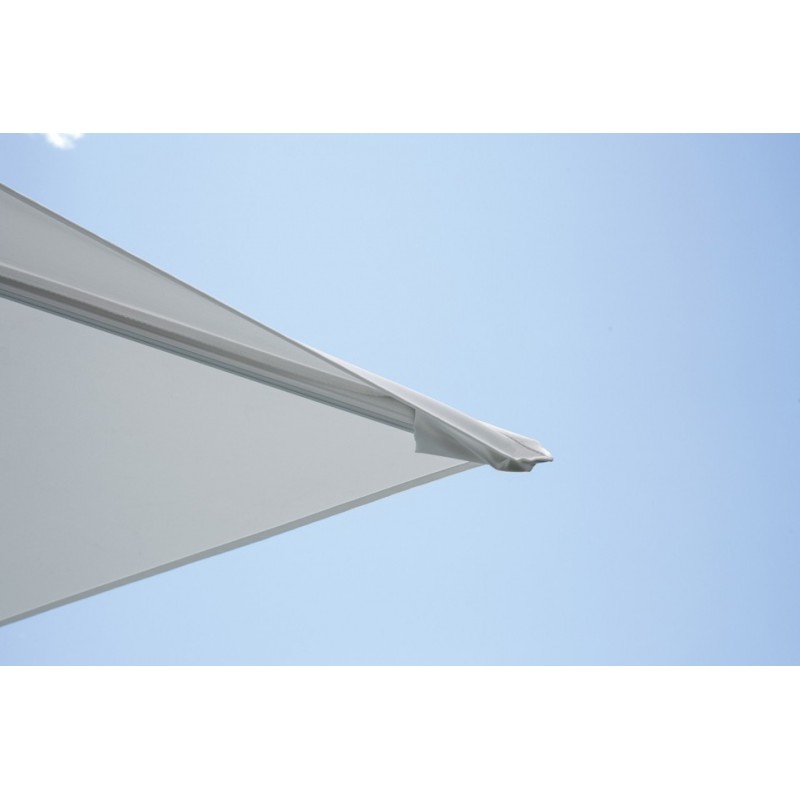 Sombrilla de jardín de aluminio Colorado con mástil lateral de 3x4 m blanca - Blanca Greenwood Sombrilla de jardín de aluminio Colorado con mástil lateral de 3x4 m blanca - Blanca Greenwood