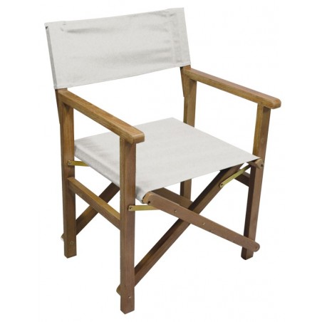 Greenwood Capri Directors Garden Chair in Robinia - Ecru Canvas - Folding