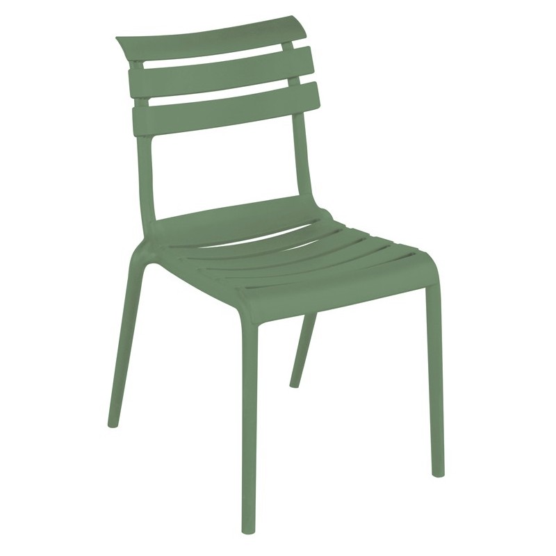 Greenwood Olbia Garden Chair Without Armrests Made of Polypropylene with Fiberglass - Green