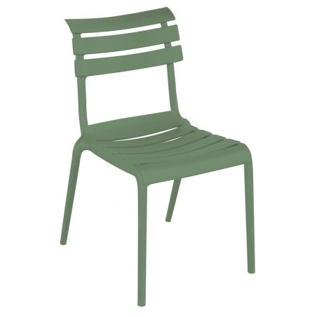 Silla de jardÍn Olbia sin reposabrazos fabricada en polipropileno con fibra de vidrio - Verde Greenwood