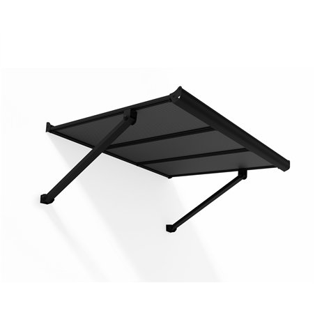 Canopia Augustine Pensilina Da Esterno 111X90 cm - Struttura nera Pannelli grigio opaco