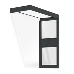 Canopia Sophia Pensilina Da Esterno 215X95 cm + Parete laterale - Grigio Opal Bianco