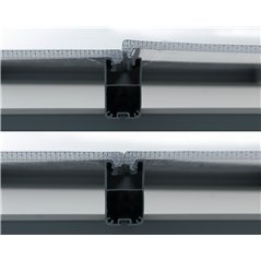 Canopia Feria Pergola Addossata in Alluminio 3X10.9 m Grigio