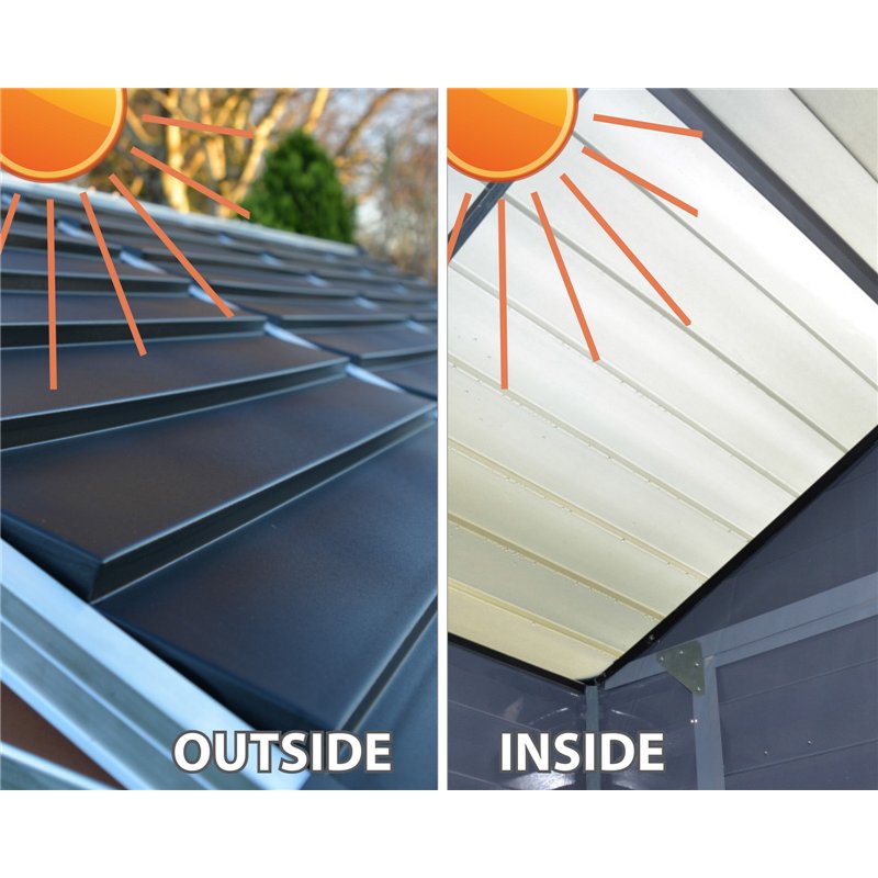 Canopia Skylight Polycarbonate Garden Shed 229x185x217 cm Gray