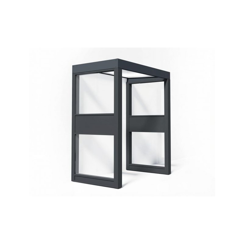 Canopia Sophia Outdoor Door Canopy 160x95 cm + 2x Side Walls - White Opal Gray