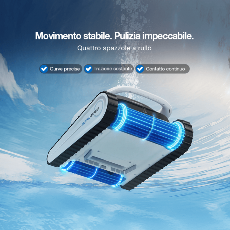 Robot Piscina Automatico ECOVACS ULTRAMARINE P1 Senza Fili
