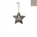 Estrella Para Colgar Pequeña En Madera Y Hojalata