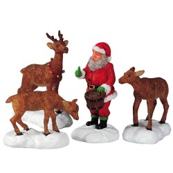 Santa Feeds Reindeer Set of 4 Cod. 52146