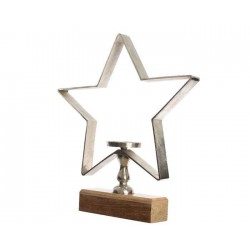 Portavelas Estrella Grande en Metal Dim. 54x9x61 cm