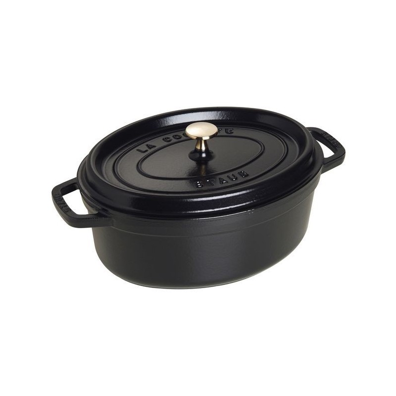 Oval Cocotte 29 cm Black in Cast Iron