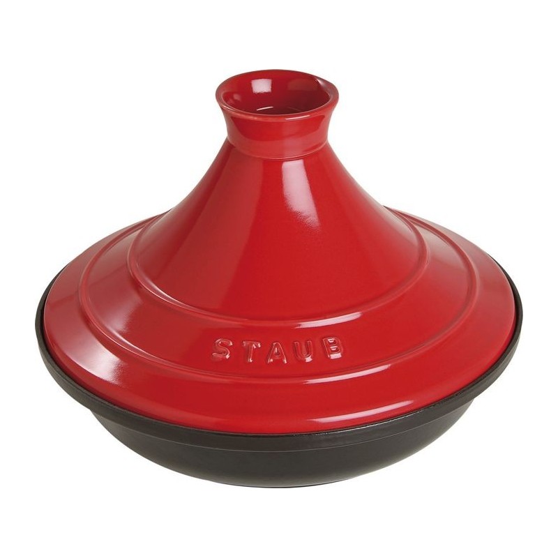 Cast Iron Tajine 28 cm Red with Ceramic Lid