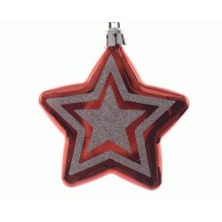 Red Star Ornament (Set of 2)