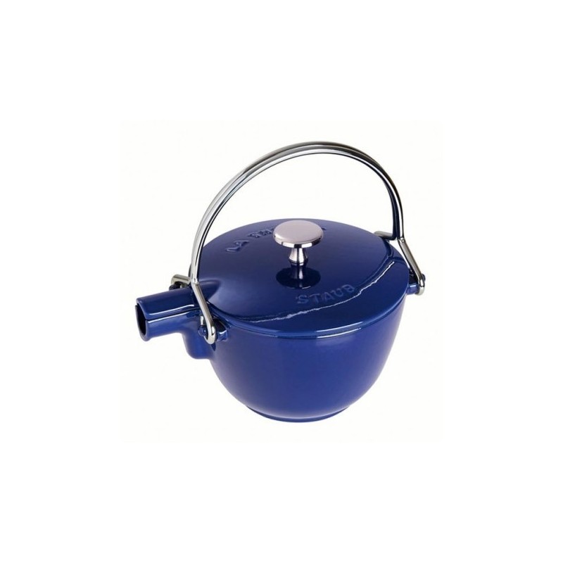 Dark Blue Cast Iron Teapot 16.5 cm