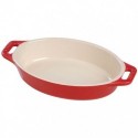 Red Ceramic Oval Gratin Dish 22 cm
