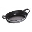 Oval Baking Dish 30 x 18 cm Graphite Gray in Cast Iron