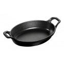 Oval Baking Dish 30 x 18 cm Black in Cast Iron