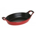 Oval Casserole Dish 30 x 18 cm Red in Cast Iron