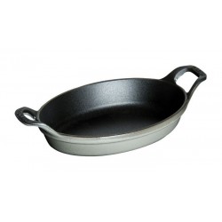 Graphite Gray Oval Mini Baking Dish 15 cm in Cast Iron