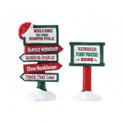 North Pole Signs Set of 2 Ref. 74325