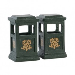 Green Trash Can Set of 2 Ref. 84386