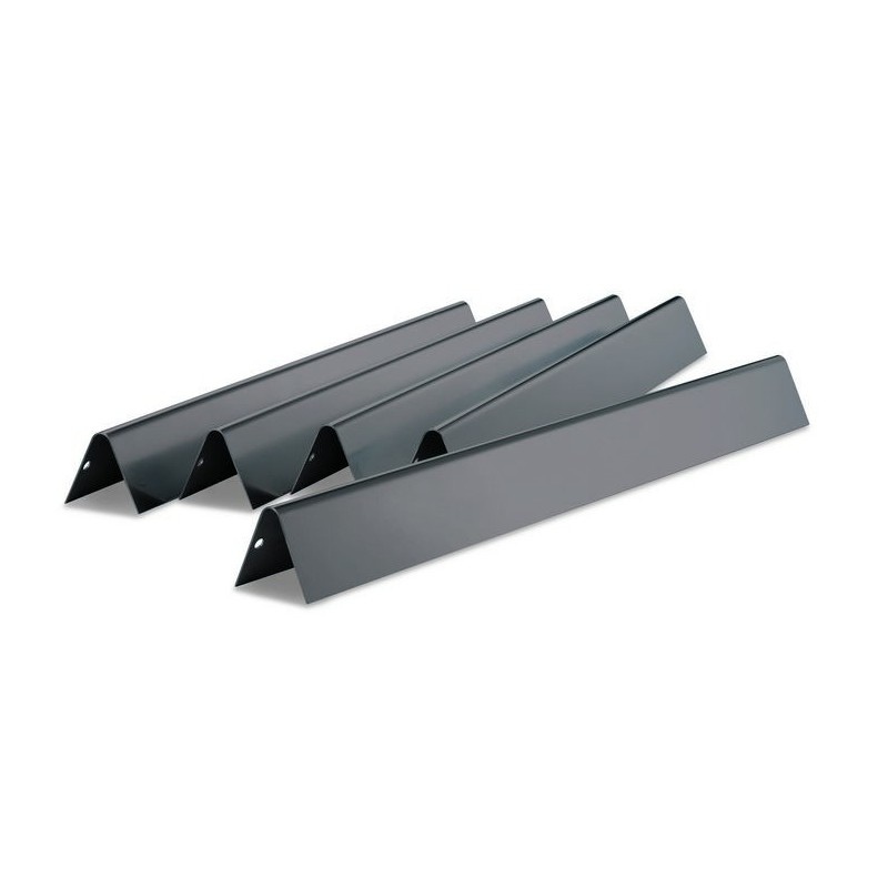 Set of 5 Flavorizer Bars in Enamelled Steel for Genesis 300 Series up to 2011 (Side Shelf Knobs) Weber Ref. 7539