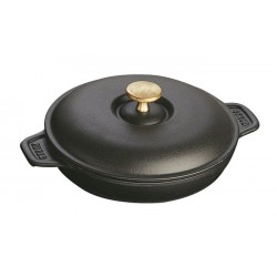 Cast Iron Pan with Lid 20 cm Black