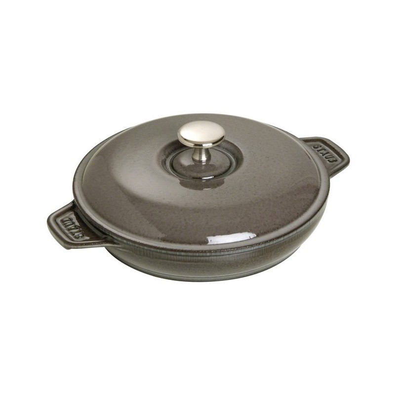Graphite Gray Cast Iron Pan with Lid 20 cm