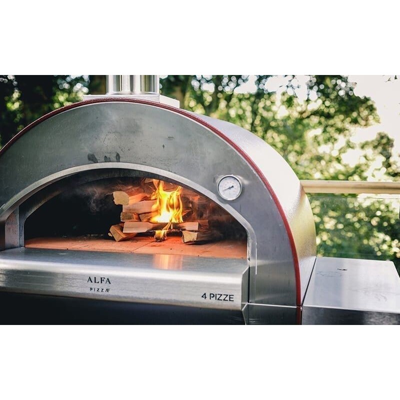 Alfapizza Forno per Pizza 4 PIZZE colore Grigio a Legna