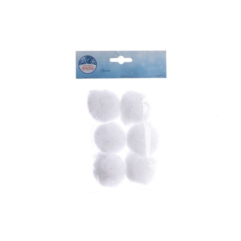 Snow globes White dim 5 cm Box of 6