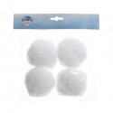 Snow globes White dim 8 cm Box of 4