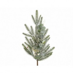 Green/White snowy branch dim 8x10x78 cm